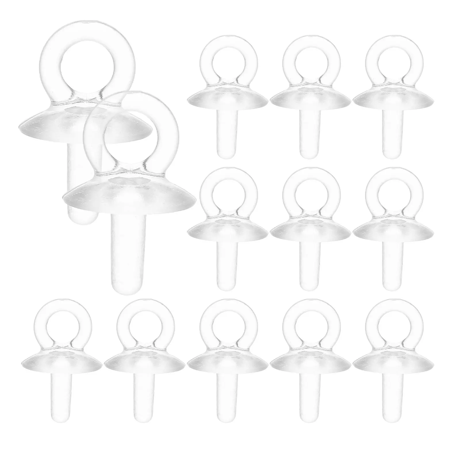 100Pcs Resin Cup Eye Pins Transparent Jewelry Pendant Cup Bail Pegs for Pearl Beads DIY Craft Replacement Parts Multi-Use