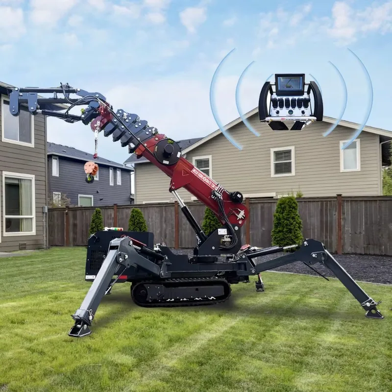 Customized Spider Crane 3 5 8 10Ton Telescopic Boom 360 Degree Mini Crawler Hydraulic Crane Lifting 14m With Fly Jib