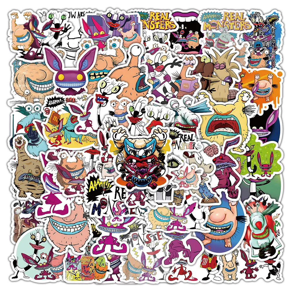 10/30/50pcs Aaahh!!! Real Monsters Stickers Cartoon Decals DIY Phone Luggage Laptop Scrapbook Phone Graffiti Kids Sticker Toys