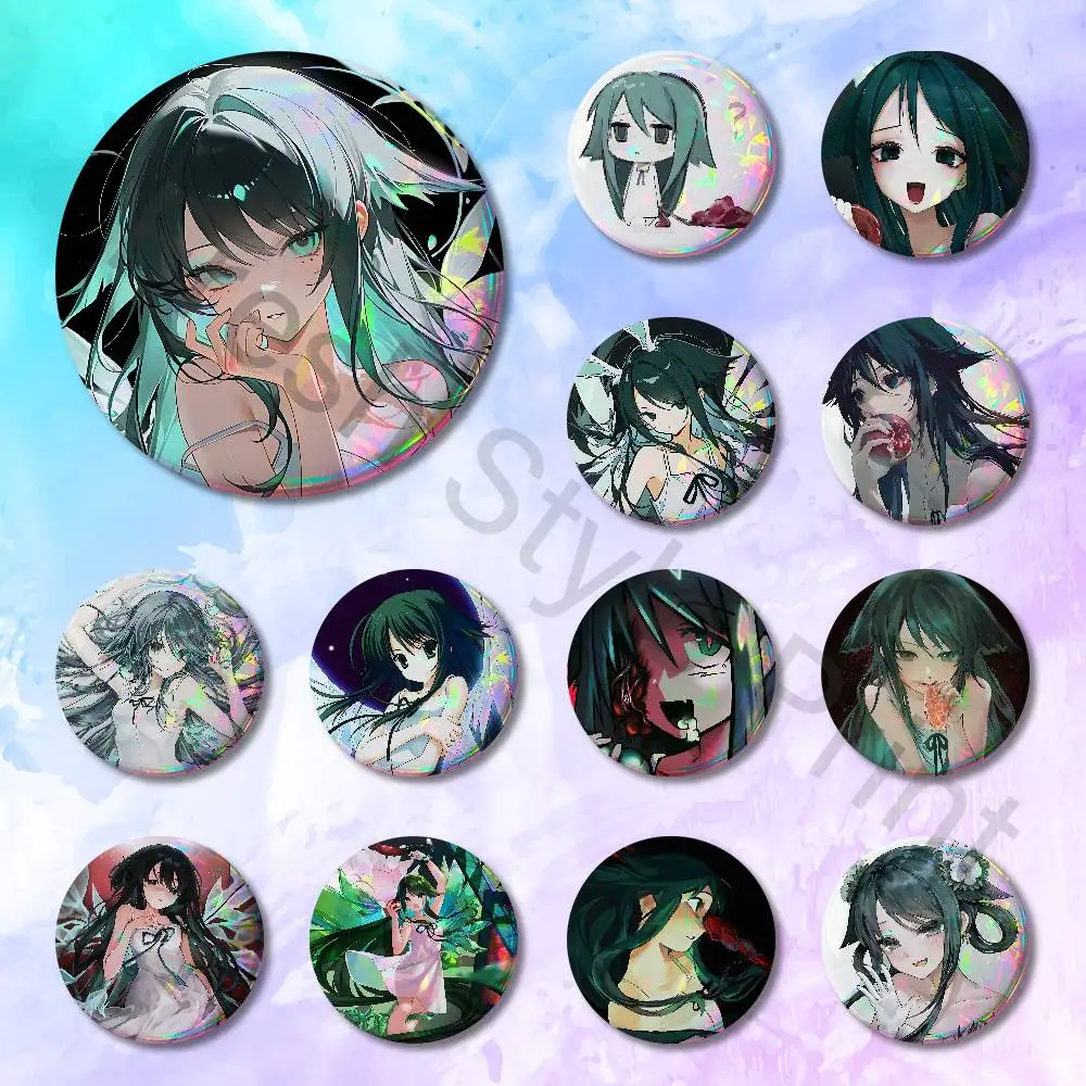 The S-Song Of S-Saya Enamel Pin Tinplate Round Brooch Cosplay Nijigen Otaku Culture Badges 58mm 44mm 32mm 75mm 25mm