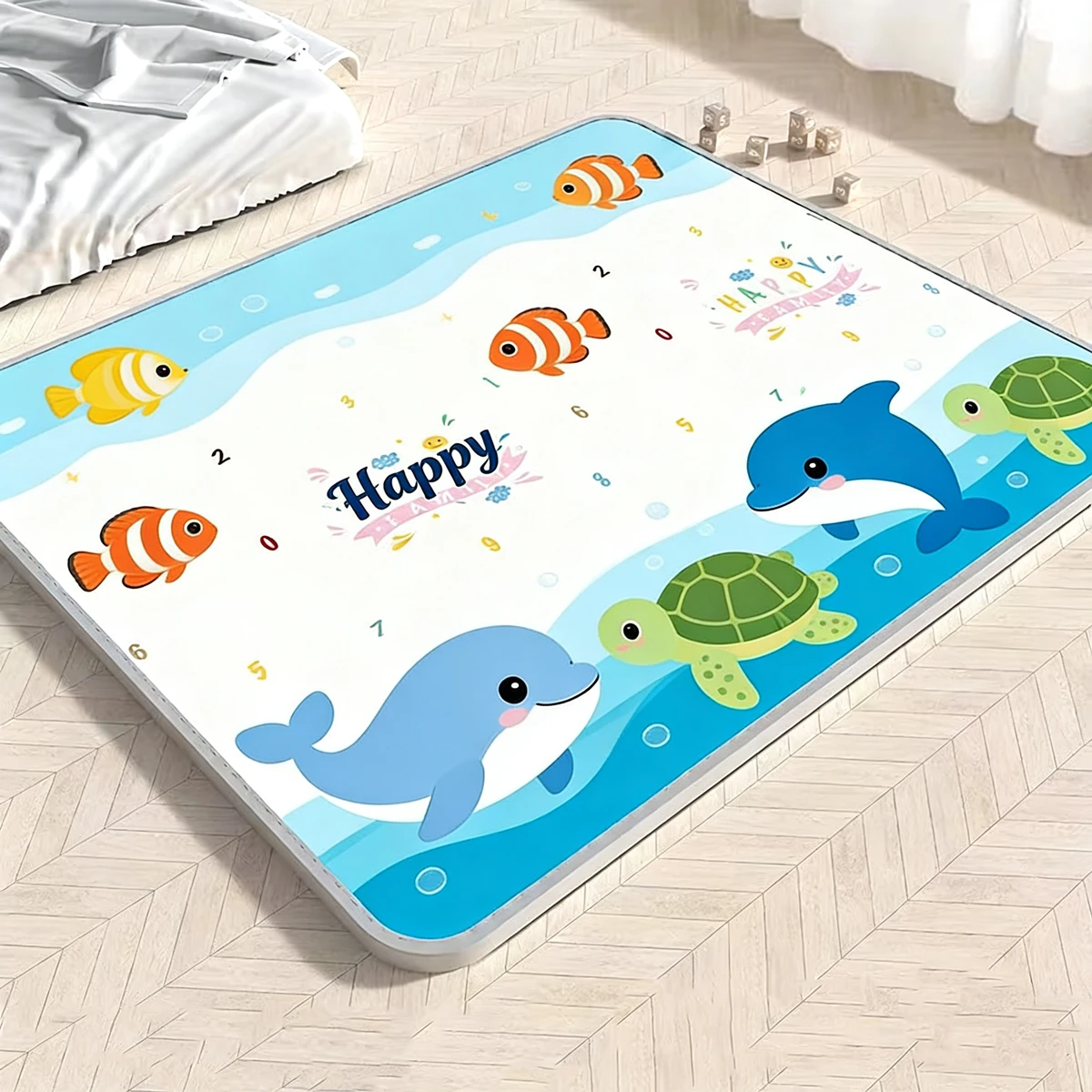 

Thick Safety Mat Friendly Crawling Play Mats 180x150/200x180/180x120cm Play Mat for Children's Folding Mat Carpet Rug Playmat