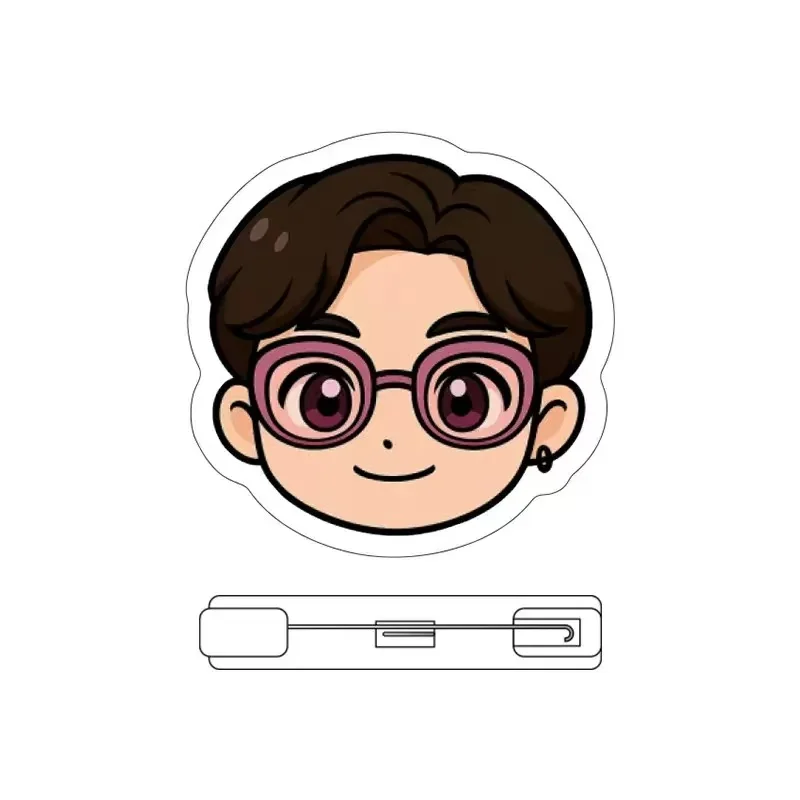 نموذج جديد ساجا بنين نجم Kpop شيطان الصيادين زوي رومي ميرا ديربي أنيمي الكرتون الاكريليك بروش عيد الميلاد شارة هدية صغيرة