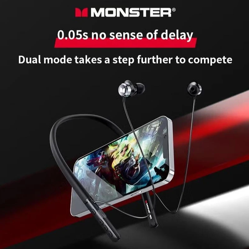 Monster AIRMARS SG03 سماعات بلوتوث لاسلكية رياضية خارجية HD Call Stereo Music Neckband مع وظيفة الزر