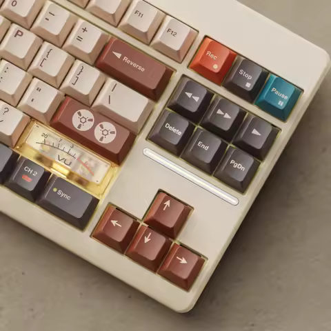 MIkyway Reel To Reel Keycaps Set Custom PBT Keyboard Cap Cherry Profile Anime Keycap for Mechanical Keyboard Accessories Gifts