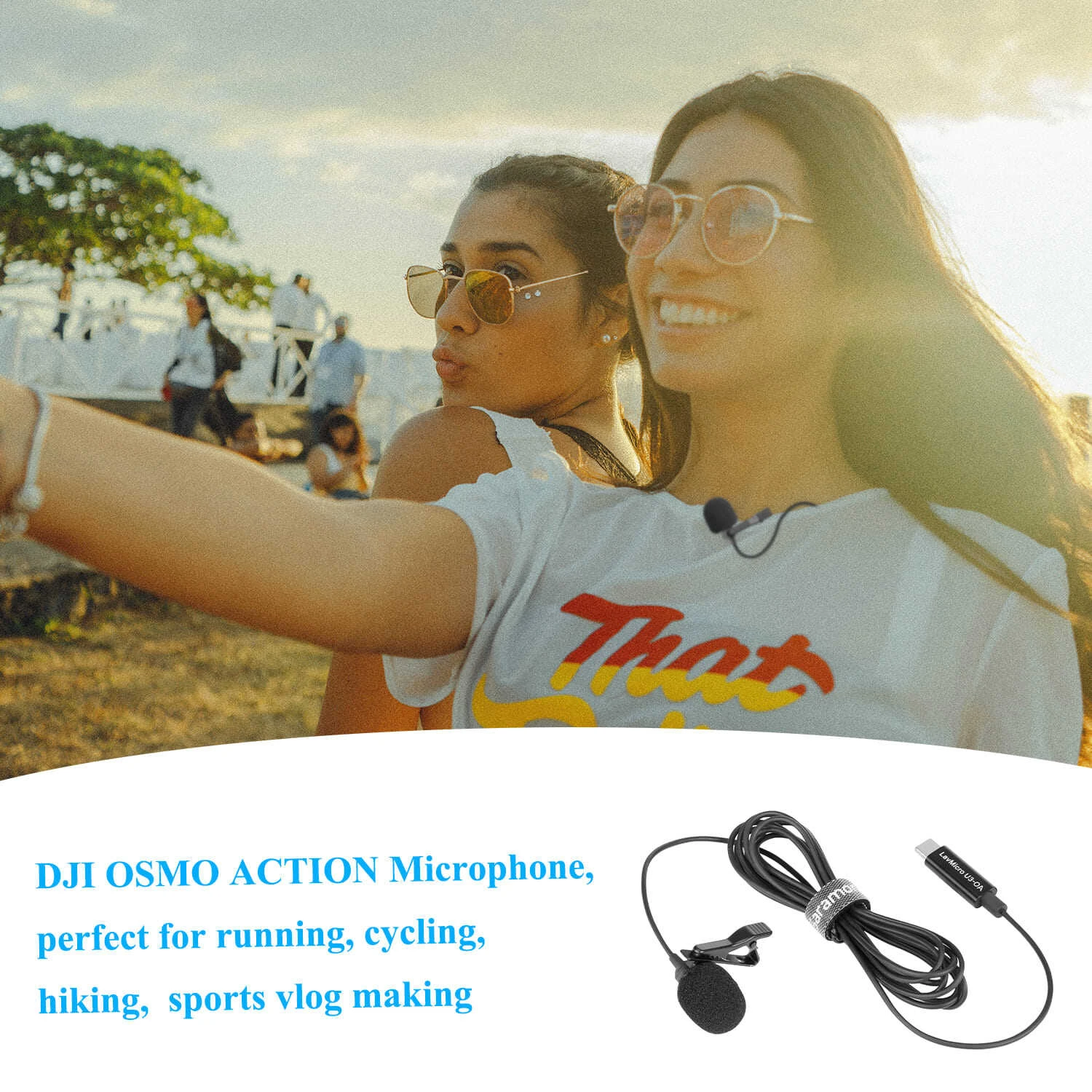 Saramonic LavMicro U3-OA  for DJI OSMO Action I only Condenser Lavalier Lapel Microphone YouTube Video Recording Streaming Vlog