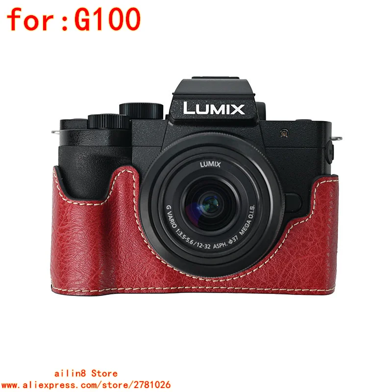 Panasonic lumix DC-G100 s9用レザージャケット,カメラバッグシェル