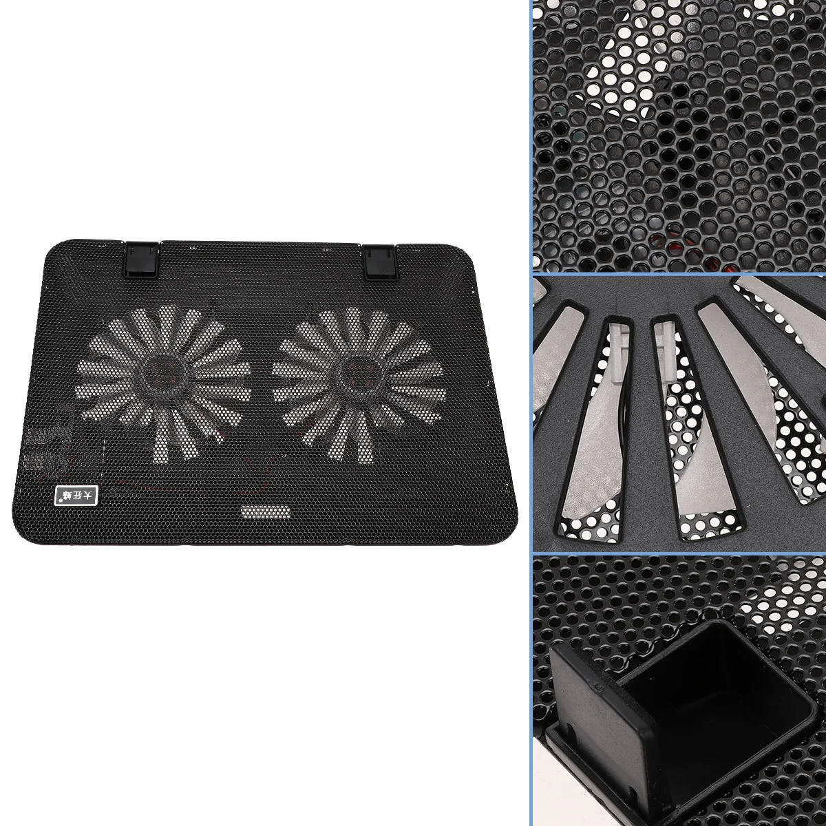 

1pc 15.6 Inch Laptop Cooling Stand Adjustable Notebook Cooling Support Heat Dissipation Metal Mesh Stand For Dorm Use Black