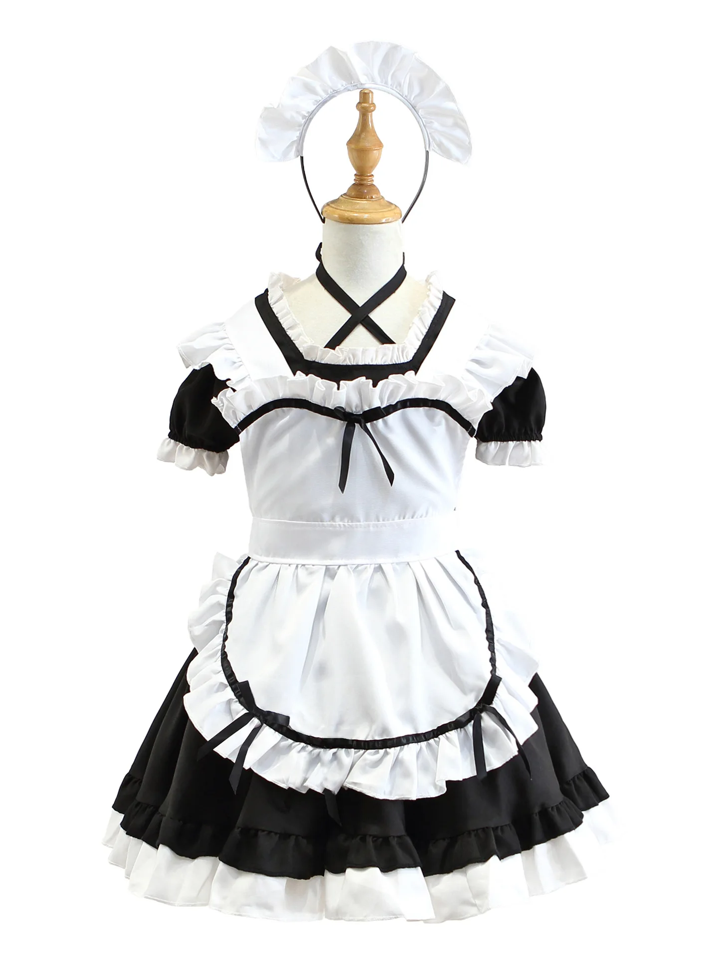 Maid Cosplay Lolita Costume Dress For Girls Japan Animation Style Outfit Plus Size Cute Aesthetic Country French Princess Dress view 6