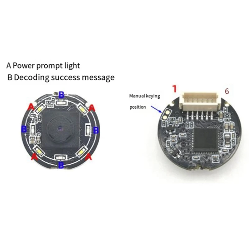 GM861XS UART/USB Mały silnik skanujący Wbudowany dekoder Kod kreskowy Kod QR Moduł głowicy skanującej Akcesoria Komponent