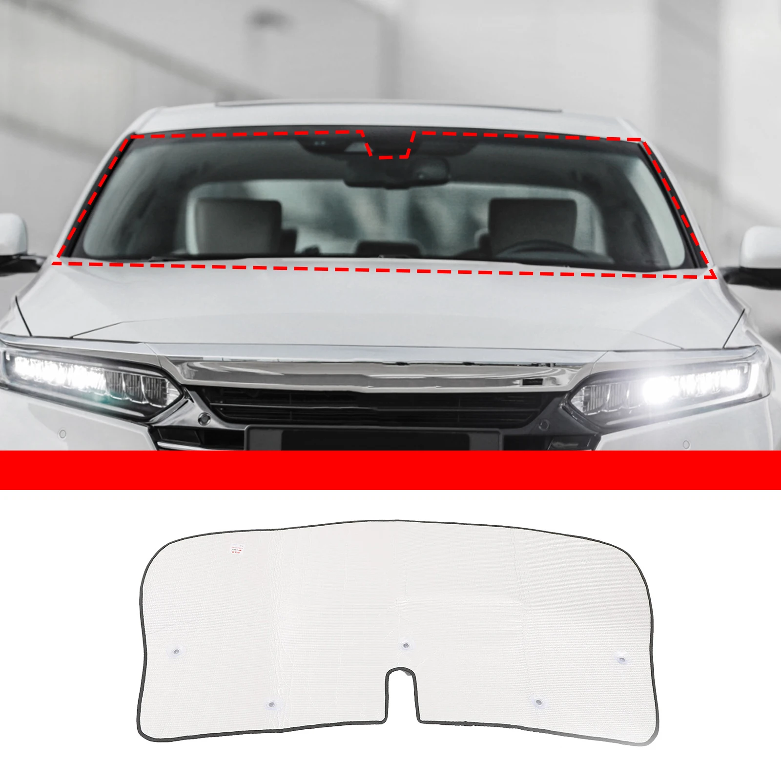 

For Honda Accord 2018-2022 Aluminum Foil Silver Car Front Glass Sunshade Cover Car Interior Protection Accessories