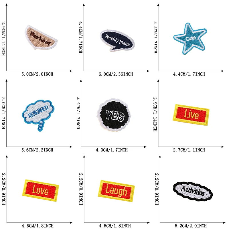 30 teile/los Buchstaben Patches Für Kleidung Eisen Auf Gestickte Jacken Nähen Stoffe Diy Pack Thermocollant Parches Mochila Applikationen – Detail 2