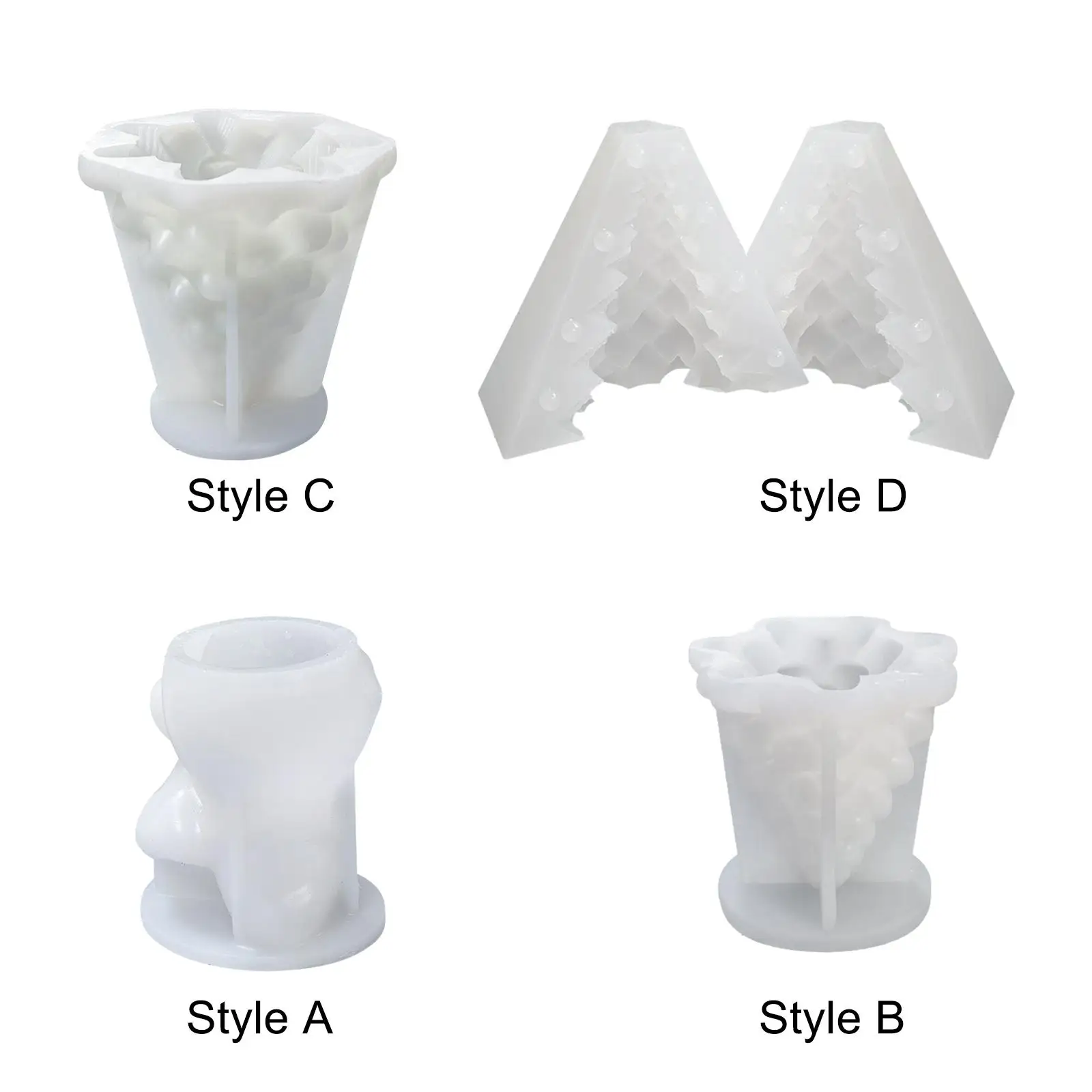 Christmas Silicone Model Candle Model Candle Making Epoxy Resin Model for Table Centerpieces
