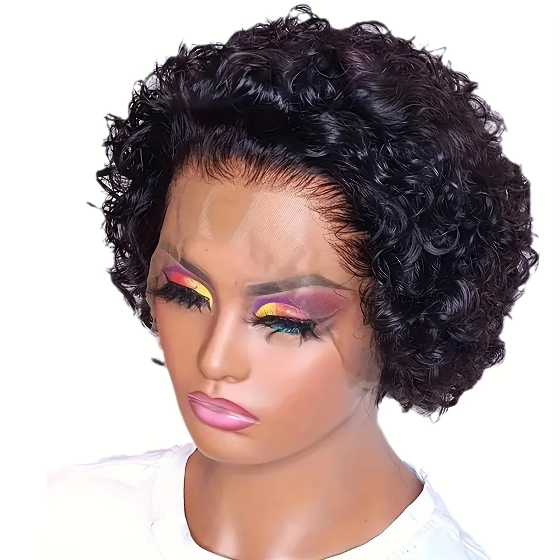 

Женский модный пушистый короткий кудрявый парик, парик из синтетического высокотемпературного волокна