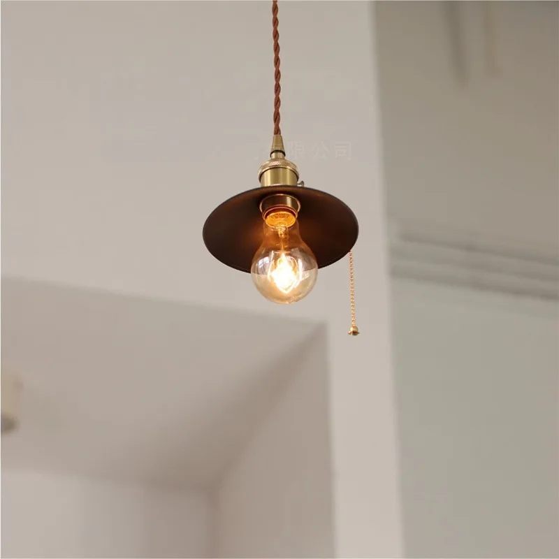 American Retro Pastoral Style E27 Pendant Light Bedroom Bedside Homestay Restaurant Dressing Table