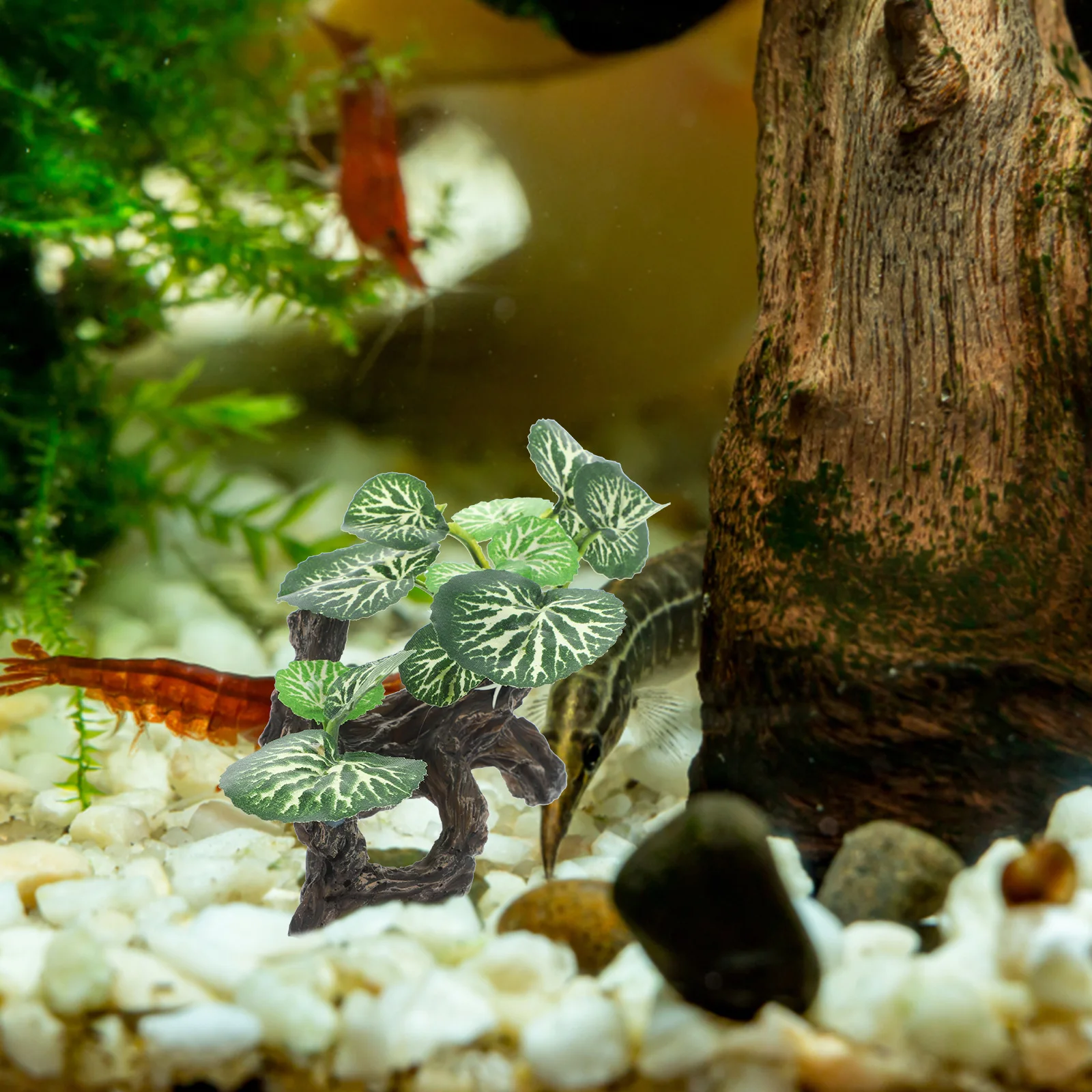 

Plant Decoration Resin Terrarium Reptile Plants Aquarium Tank Fake nament Lifelike Decorations Fish Tank Habitat