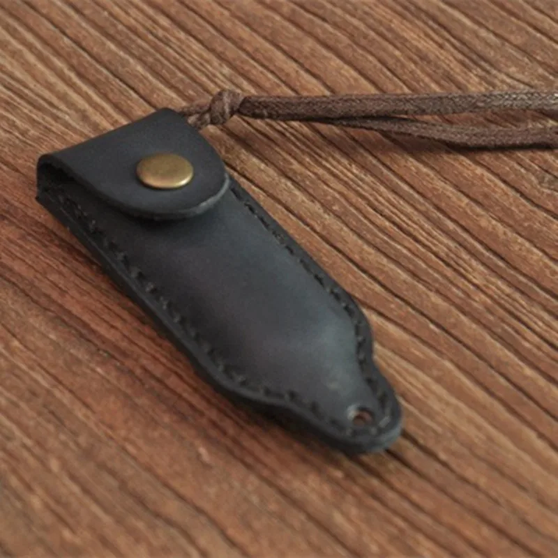 Handcrafted Vegetable Tanned Leather Outdoor Folding Tool Leather Case For 58MM Folding Knife Cover