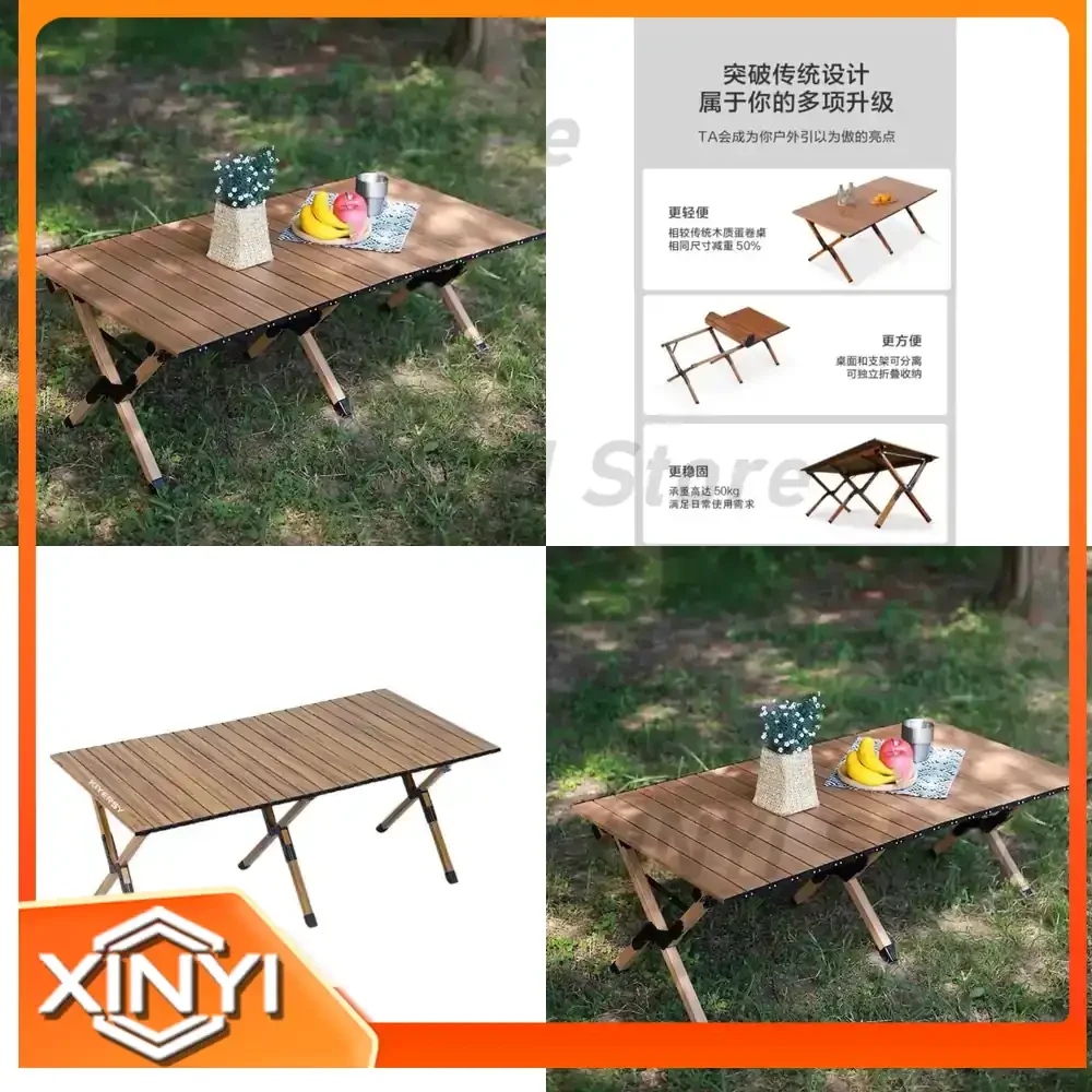 Folding Table for Kaiyashi KYS-804 Outdoor Large Aluminum Alloy Egg Roll Table Portable Table Gift Included