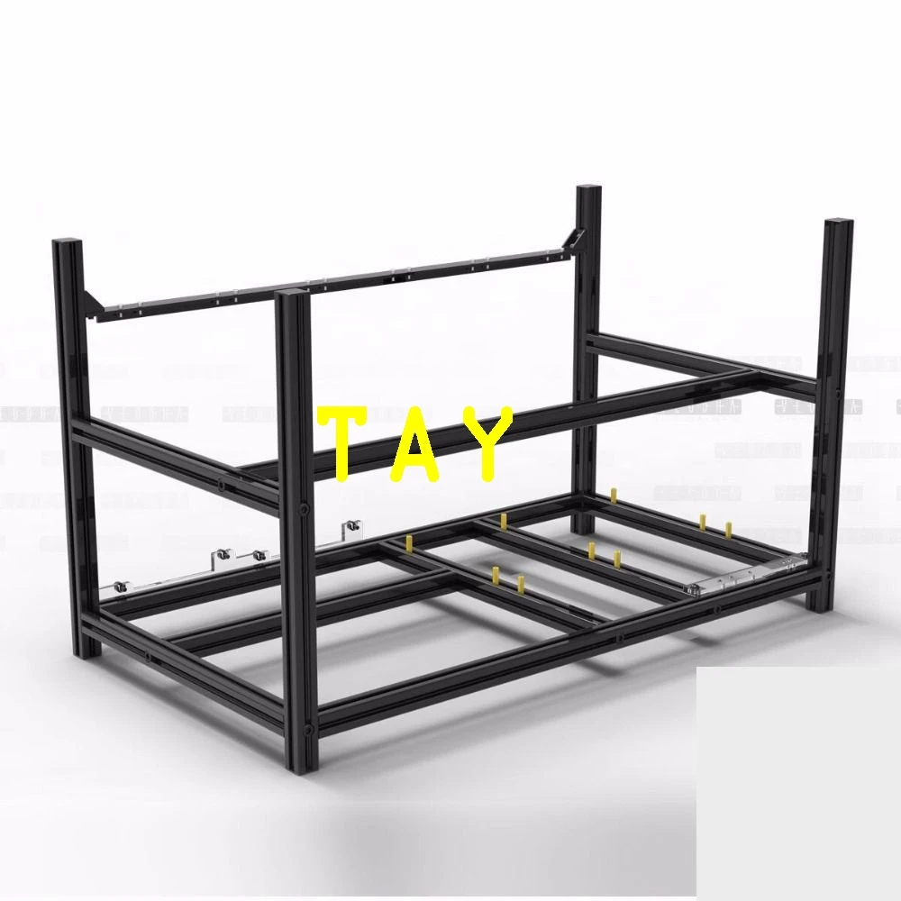 VEDDHA 6 GPU Mining Rig frame Aluminum Stackable Open Air AI Host Case Computer ETH Frame For Bitcoin Miner Unassemble Ethereum - Image 5