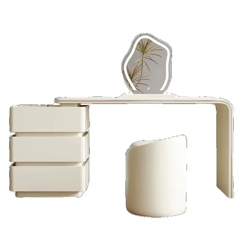 Aesthetic Modern Vanity Table Wood Storage White Luxury Organizer Drawers Dresser Bedroom Makeup Mesa Tocador Home Furniture