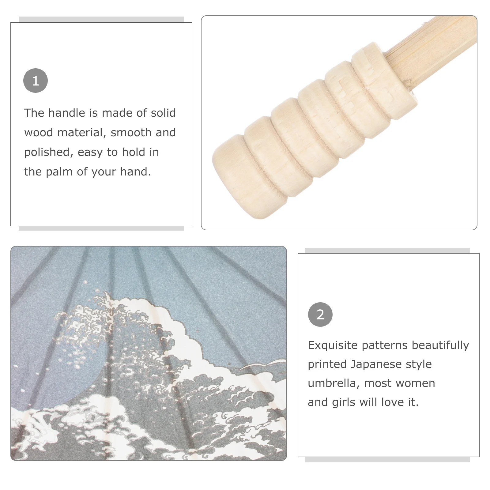 

2Pcs Japanese Vintage Paper Umbrella Small Classic Durable Lightweight Photography Prop Festival Decor Japanese Paper Umbrella