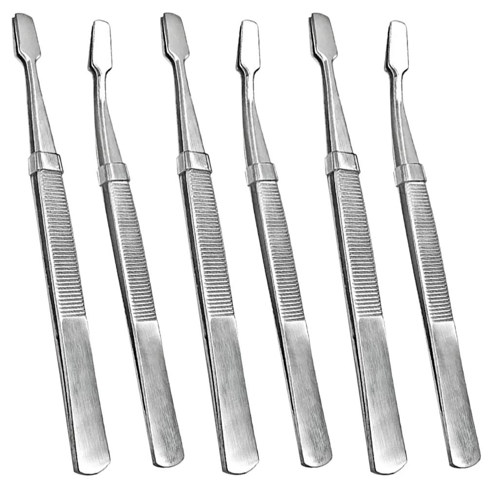 

6Pcs Stainless Steel Stamp Tweezers Ergonomic Design Non-Magnetic Lightweight Multi-Use Crafting Jewelry Lash Applicator Tools