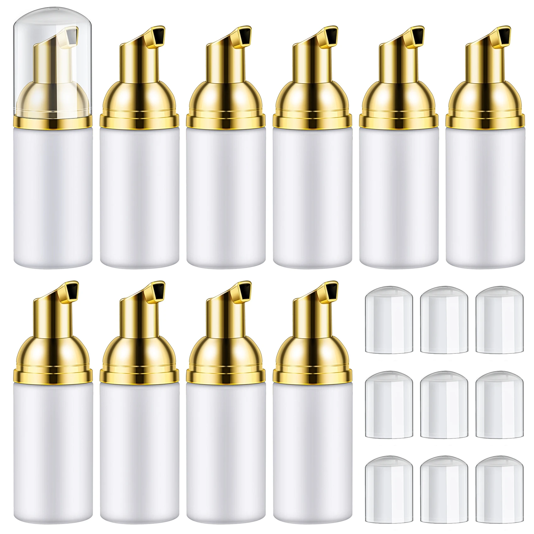 A24P 10PCS 30ML Plastic Foaming Bottle Soap Mousses Liquid Dispenser,Froth Shampoo Lotion Bottling Foam Bottles