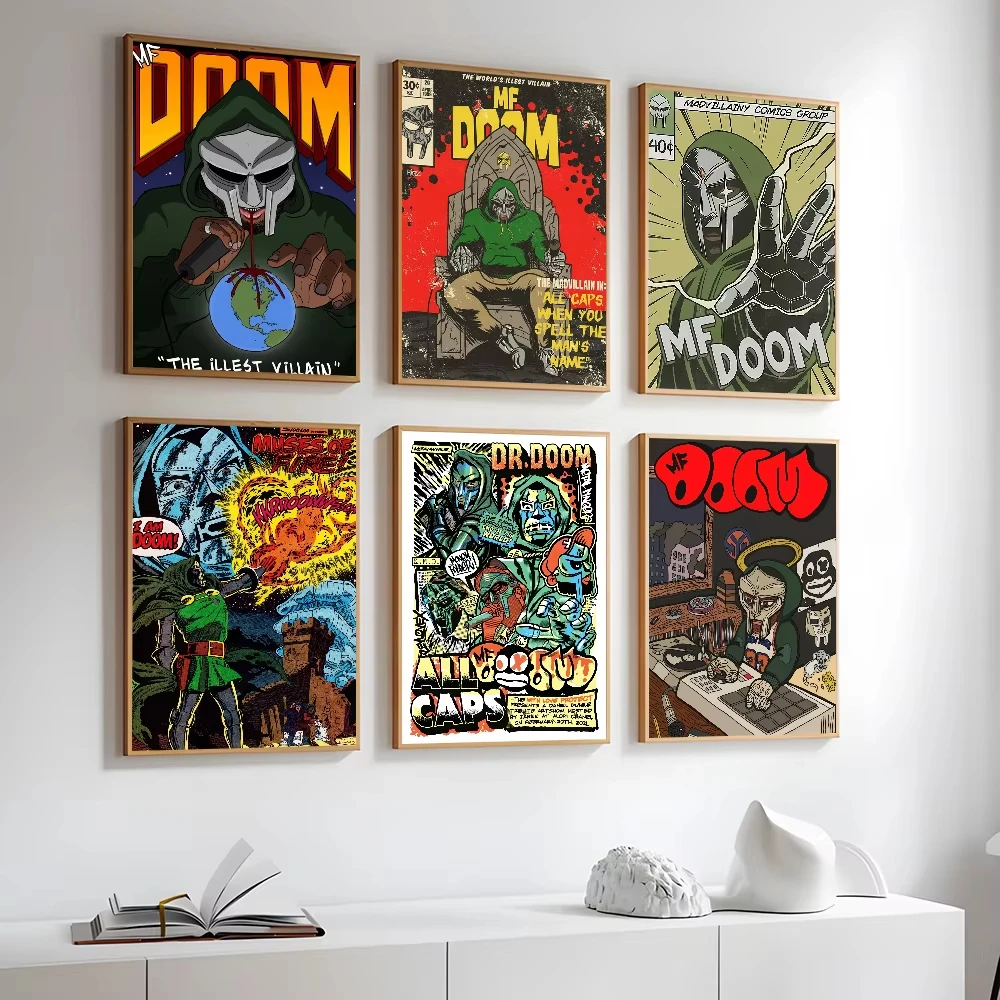 

1 шт., ретро MF Doom, рэпер, печать плакатов, идеальный дизайн, скандинавский современный домашний декор, подарок, качественные товары, декор для гостиной