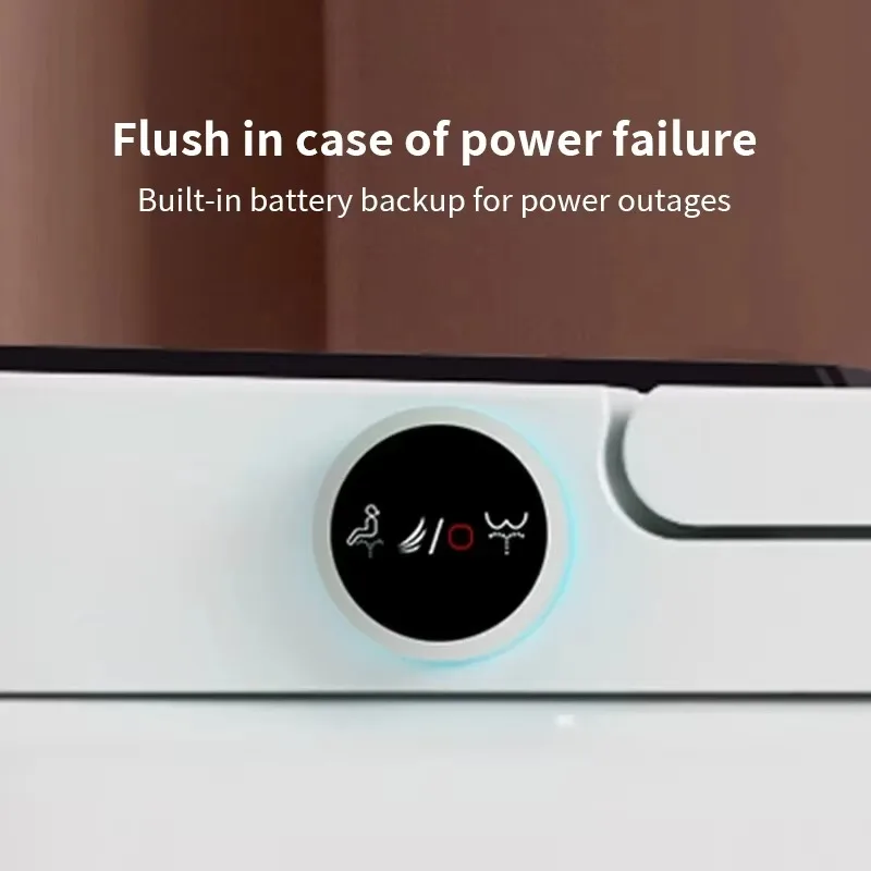 Home All-in-One Smart Toilet with Automatic Flushing & Anti-splash Automatic Drying Voice Control Via Wireless Remote