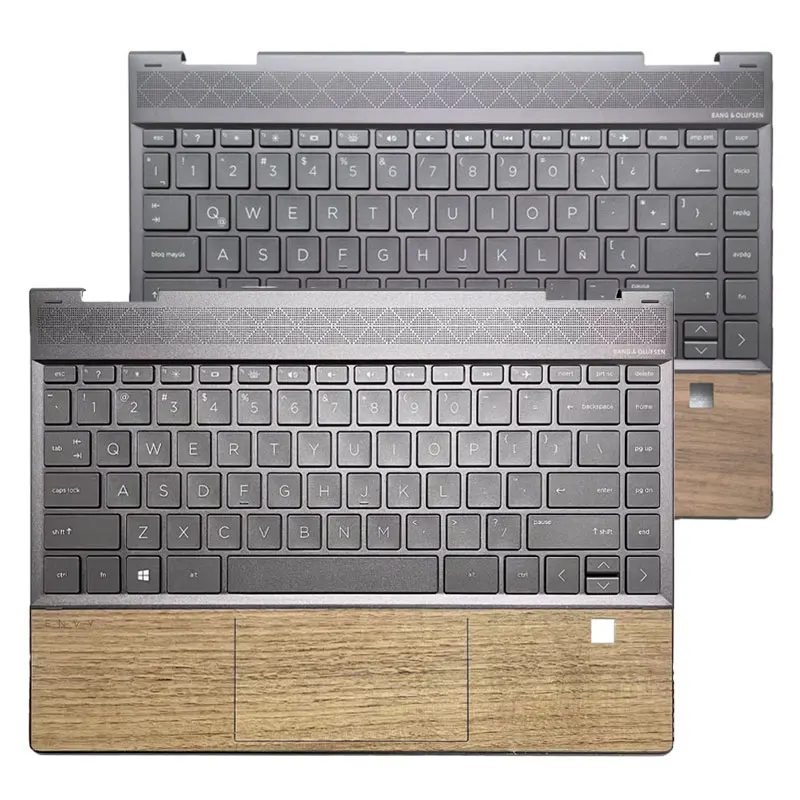 For  HP/HP ENVY X360 13-AR TPN-W141 Backlit Keyboard with C Case, Wood Grain Version