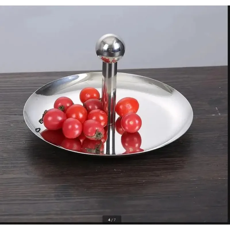 Stainless Steel Multi-layer Fruit Plate Party Cake Dessert Hotel Bar Modern Home Decoration Tableware