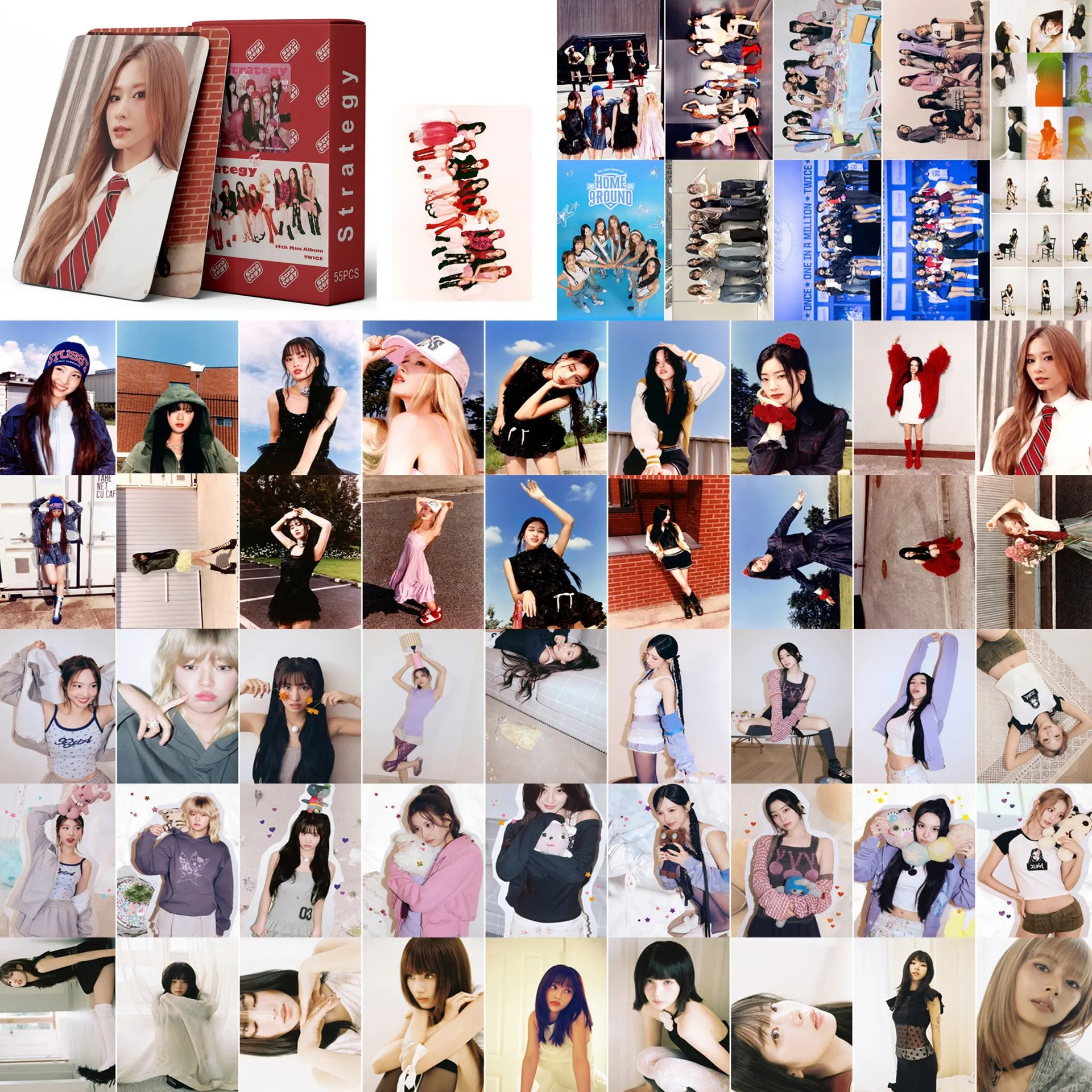 

55pcs/set TWICE Photocard New Album The Feels High quality HD Photo LOMO Card Pictures Fans Gift