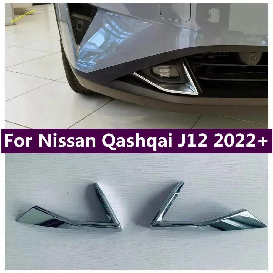 

Front Fog Light Lamp Eyelid Decor Sticker Cover Trim Bumper Molding Guard Fit For Nissan Qashqai J12 2022 2023 2024 Accessories