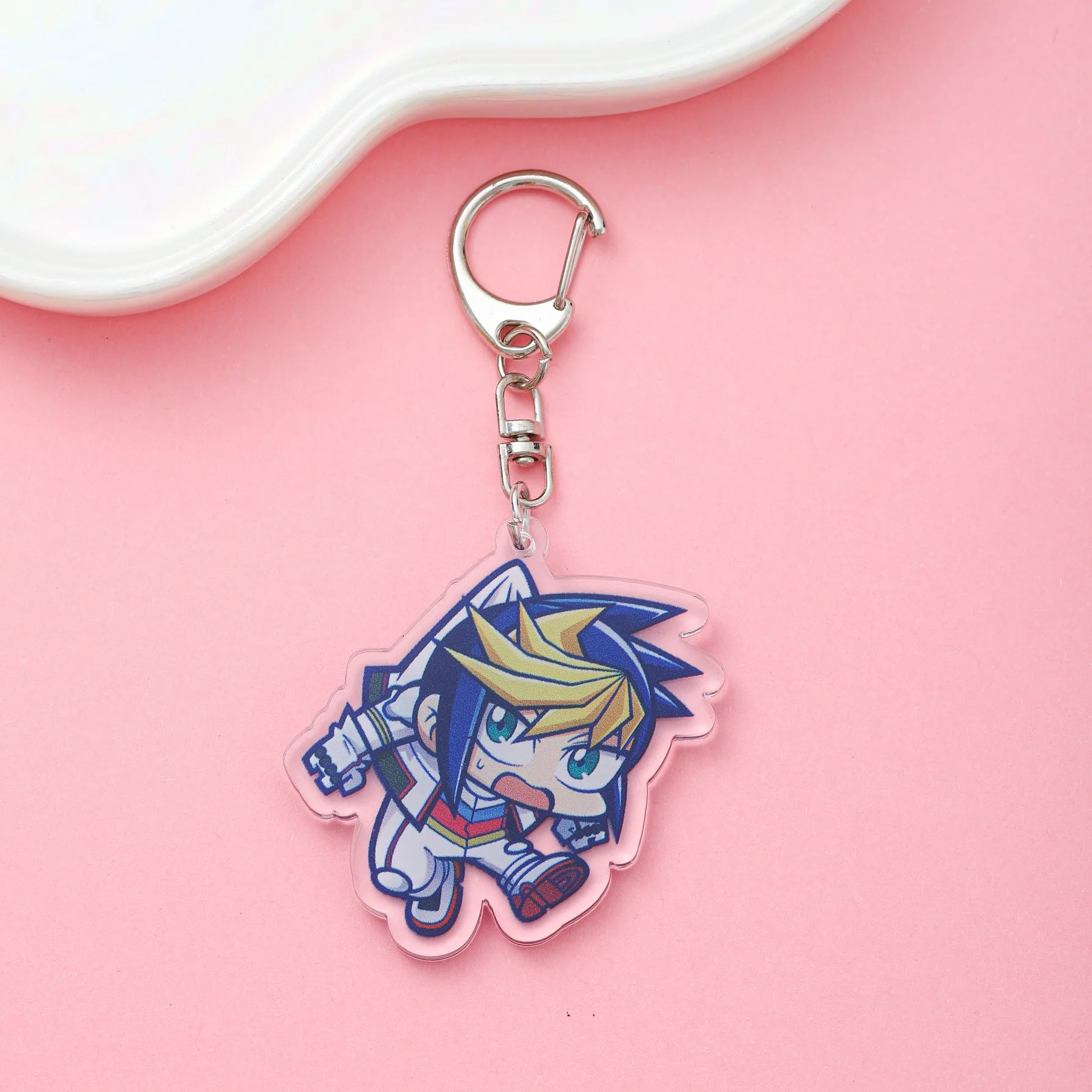 1/16Pcs Anime Figures Yu-Gi-Oh! Acrylic Car Keychain Cute Backpack Pendant Funny Bag Charms Accessories Decoration Holiday Gifts