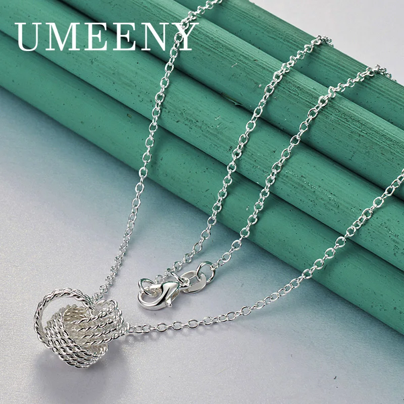 

Luxury 925 Sterling Silver 16-30 Inch Fashion Braided Necklace Women Wedding Gift Charm Accessory Jewelry