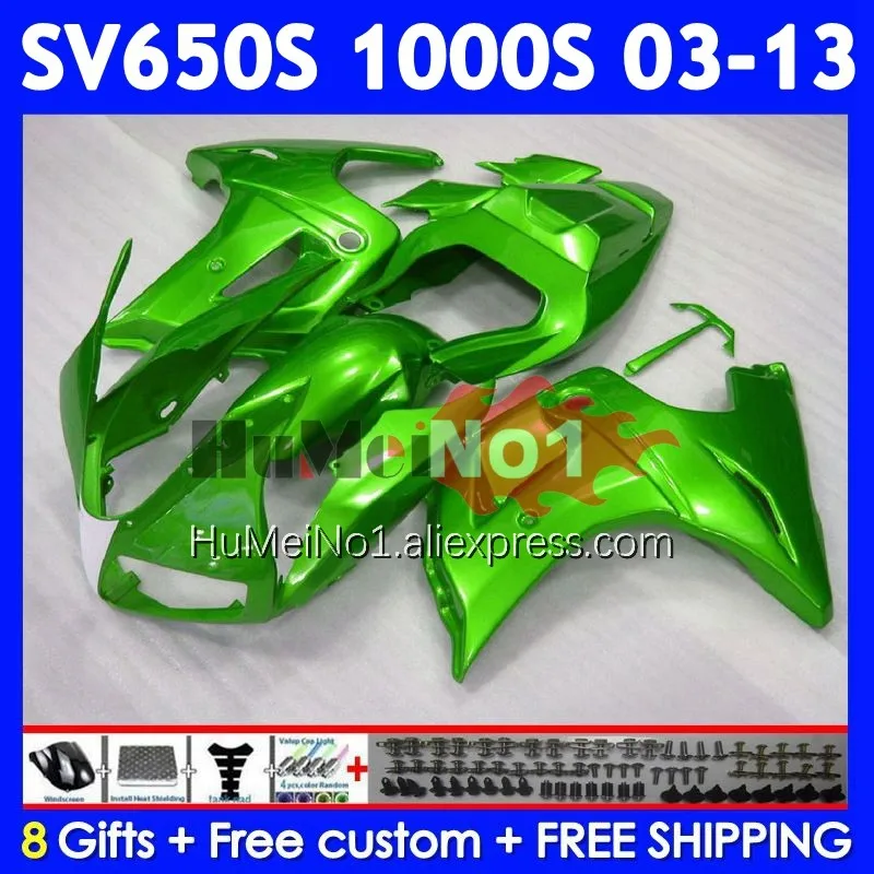 

SV1000S для SUZUKI SV650S SV650 SV1000 S 111No.35 SV 650S 1000S 03 04 05 Светло-зеленый 06 07 08 2009 2010 2011 2012 2013 Обтекатель