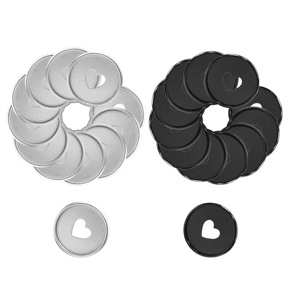 24pcs Matte Binding Discs Premium Abs Smooth Rounded Corners Heart Hole For Diy Planner Notebook Office School Use Binder