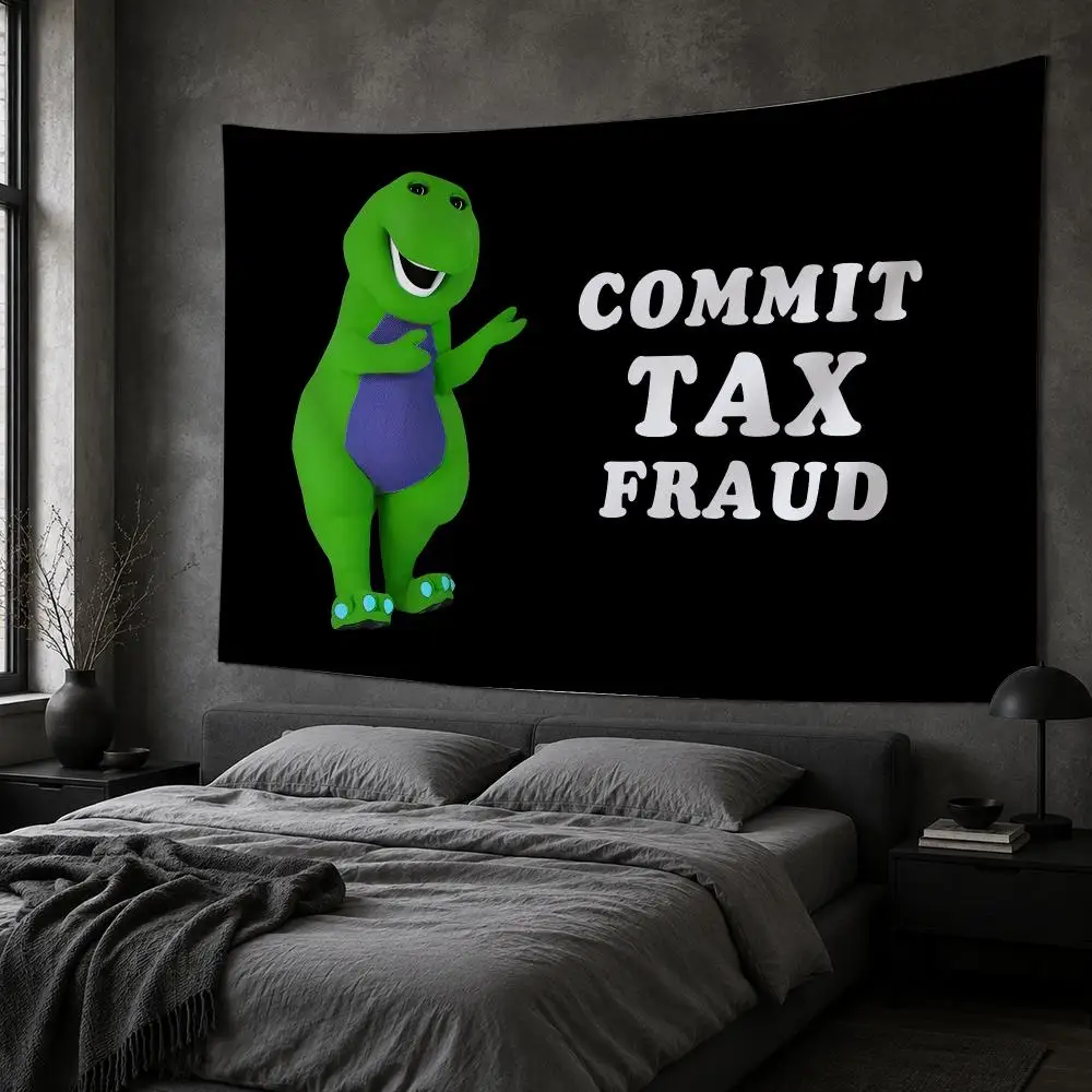 Barney Commit Tax Fraud Tapestry Bedroom Living Room Bar Party House Home Dorm Interior Wall Decor Background Banner