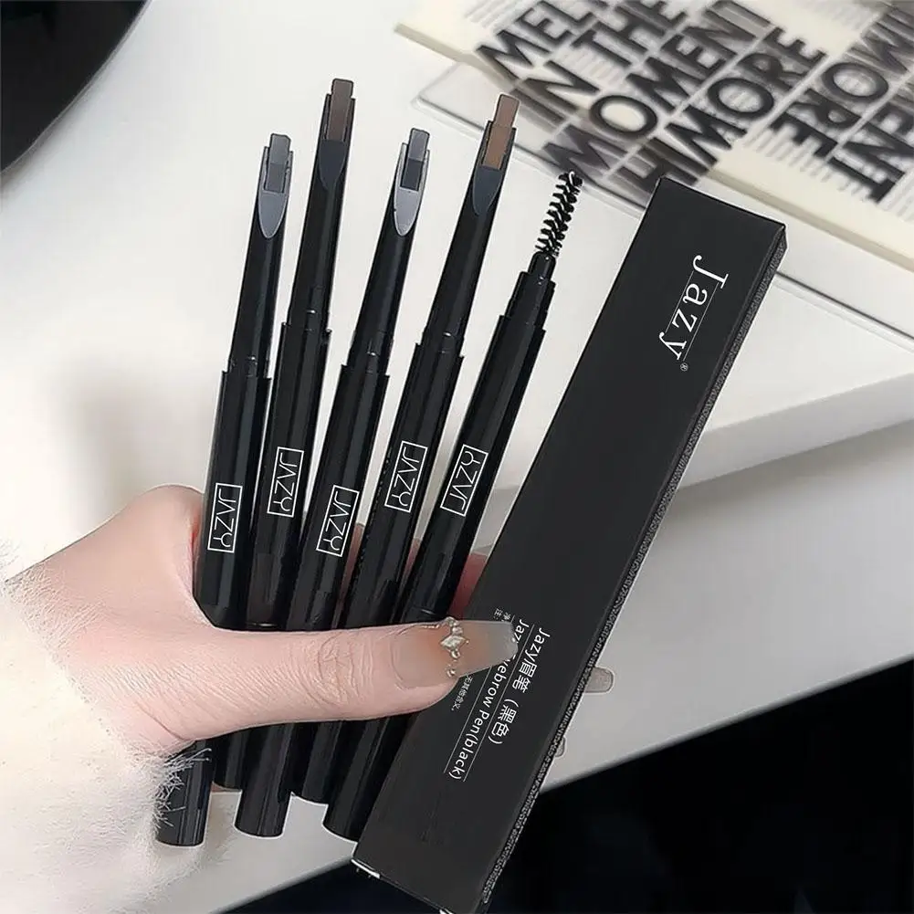 2 In 1 Double Headed Eyebrow Pencil Natural Long Lasting Waterproof Sweatproof Brow Pencil Eye Makeup Cosmetic For Beginners