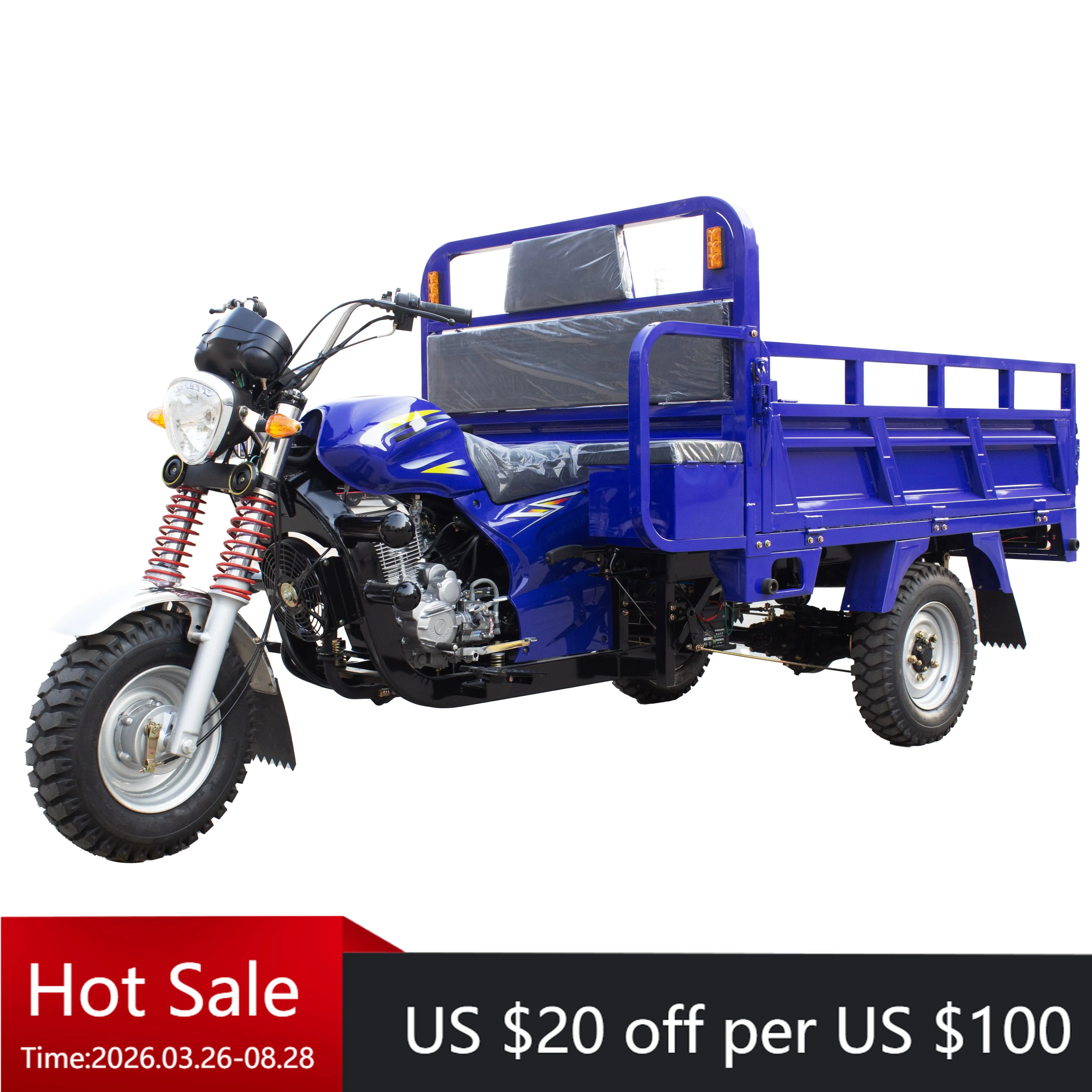 Yc 2025 China hot sale 150cc 250cc tricycle electric tuk tuk freight tricycle