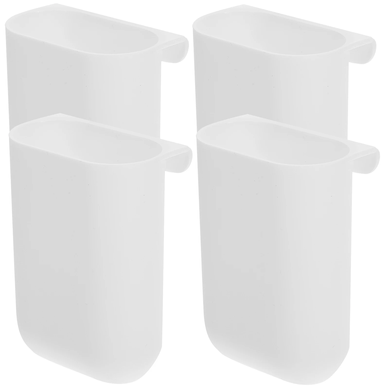 

4pcs Hanging Storage Basket Plastic Household Bucket Space-Saving Organizer Countertop Trash Container Cart Bin For Home