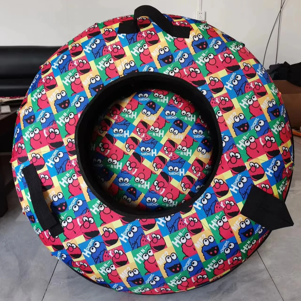 120CM 44 Inch Florescence Multi Person Flexible Heavy Duty Commercial Park Snow Tubing Heavy Duty Snow Tubes