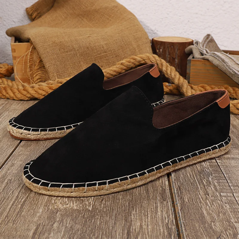 Man Espadrilles for Men Flats Linen Mesh Shoes Big Size 44 45 46 47 Summer New Casual Shoes Male Classics Non-Slip 2023 Sneakers