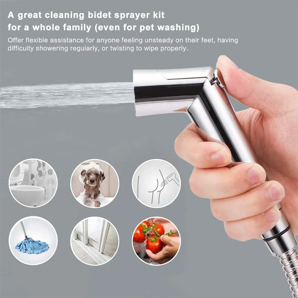 High Quality Brand New Convenient Faucet Sprayer Without Pressing 0°- 90° 1pcs ABS Adjustable Hand Held Sprayer