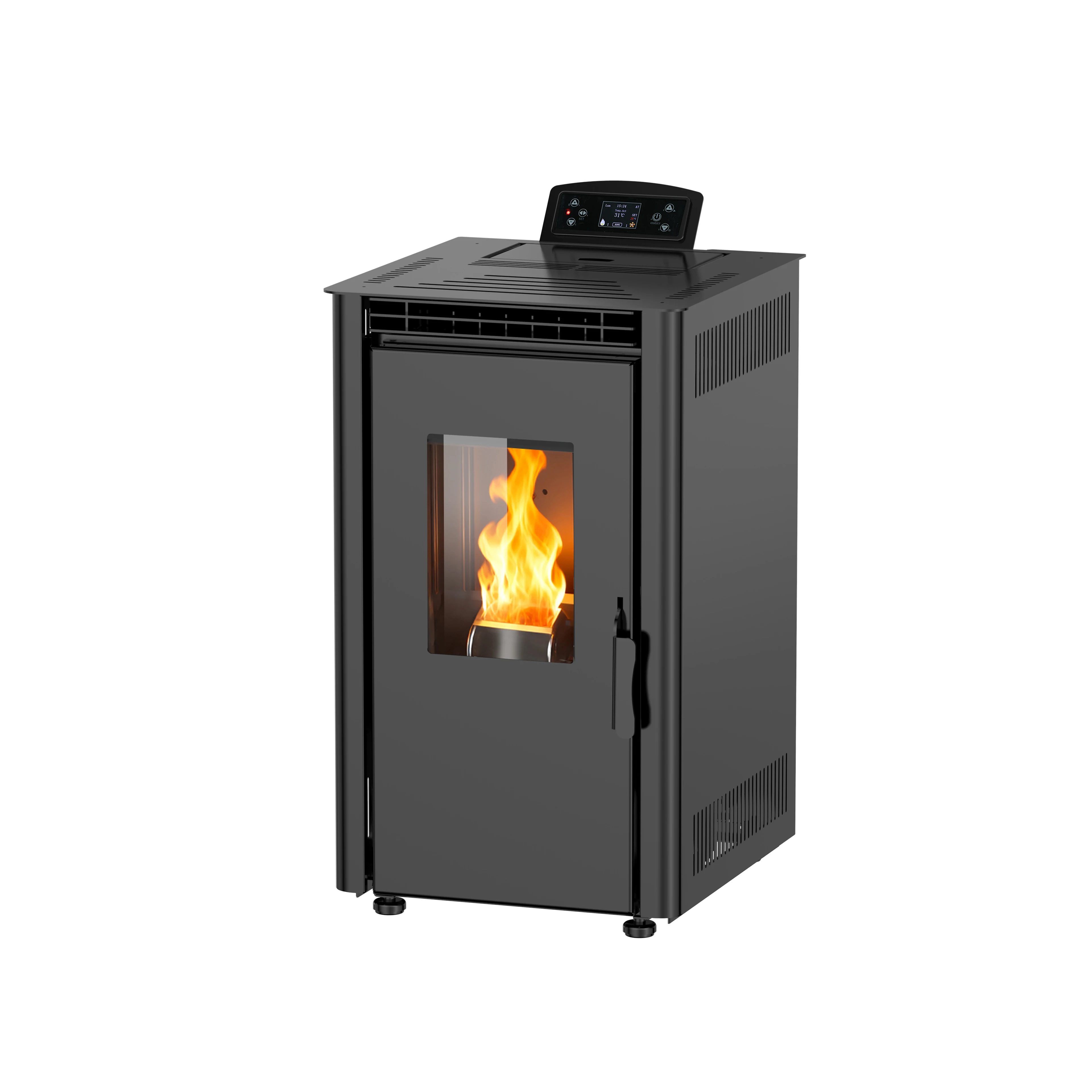 WIFI Remote Control Modern Smokeless Pellet Stoves Pellet Fireplace Heater for Small House Villa
