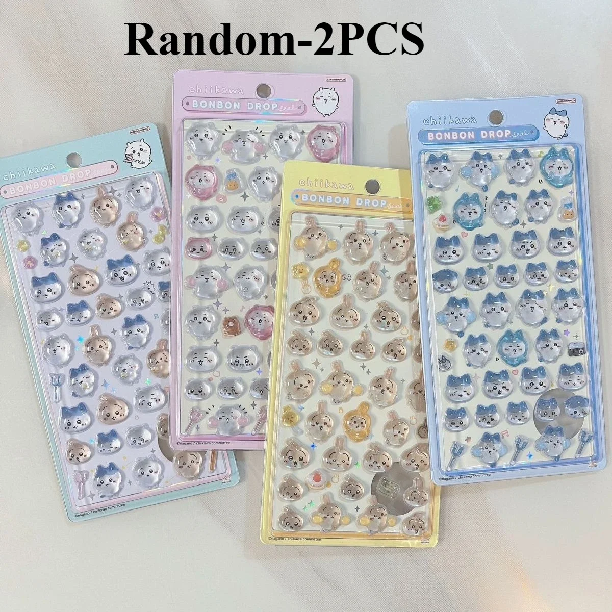 Chiikawa 3D schattige kristallen stickers, Usagi telefoonhoesje decoratie, nagel DIY decoratieve stickers voor notebook, laptop, waterdicht.