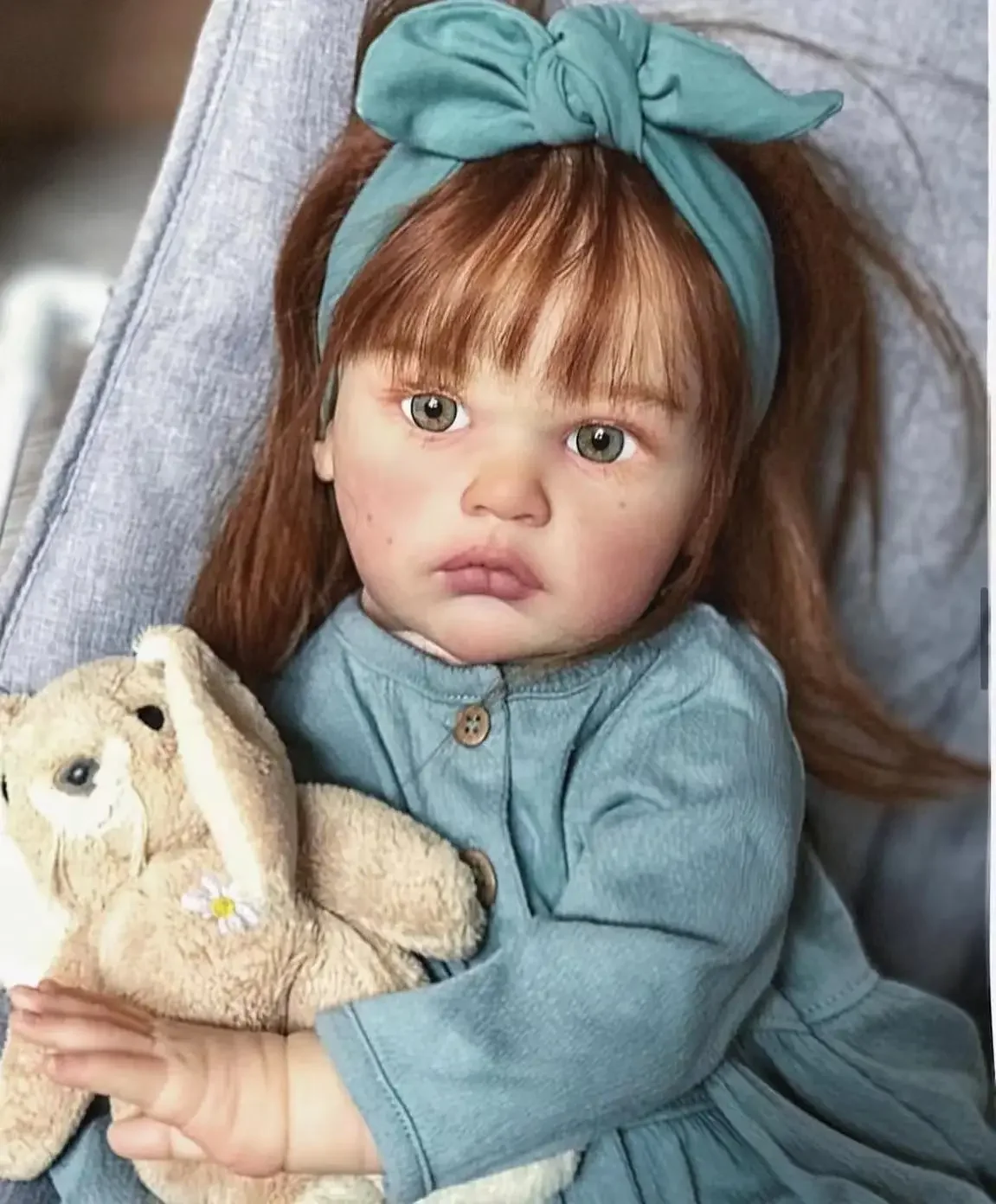 Suministro limitado personalizado, Mattia de bebé Reborn de 24 pulgadas con pelo rojo enraizado a mano, muñeca ya terminada con diferentes vestidos