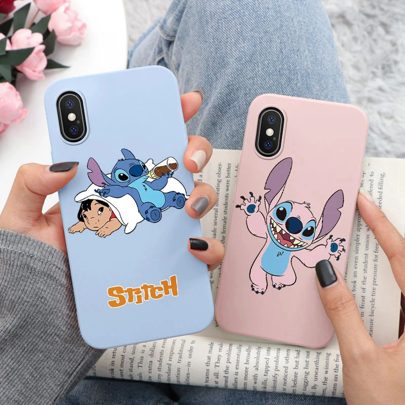 Stich Fall Für iphone X XR XS Max Schutzhülle Anime Cartoon Weiche Silikon Funda Für iphoneX XSMA iphoneXR Taschen stoßstange Capa