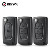 KEYYOU 2/3 Buttons For Peugeot 207 307 308 407 607 807 For Citroen C2 C3 C4 C5 C6 Flip Car Key Shell