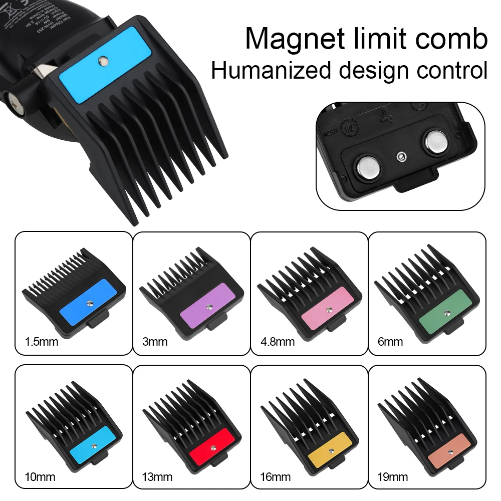 Hair Clipper Magnet Limit Guide Comb for Trimmer Universal Cutting Guide Comb Haircut Tool Professional H Limit comb storage box