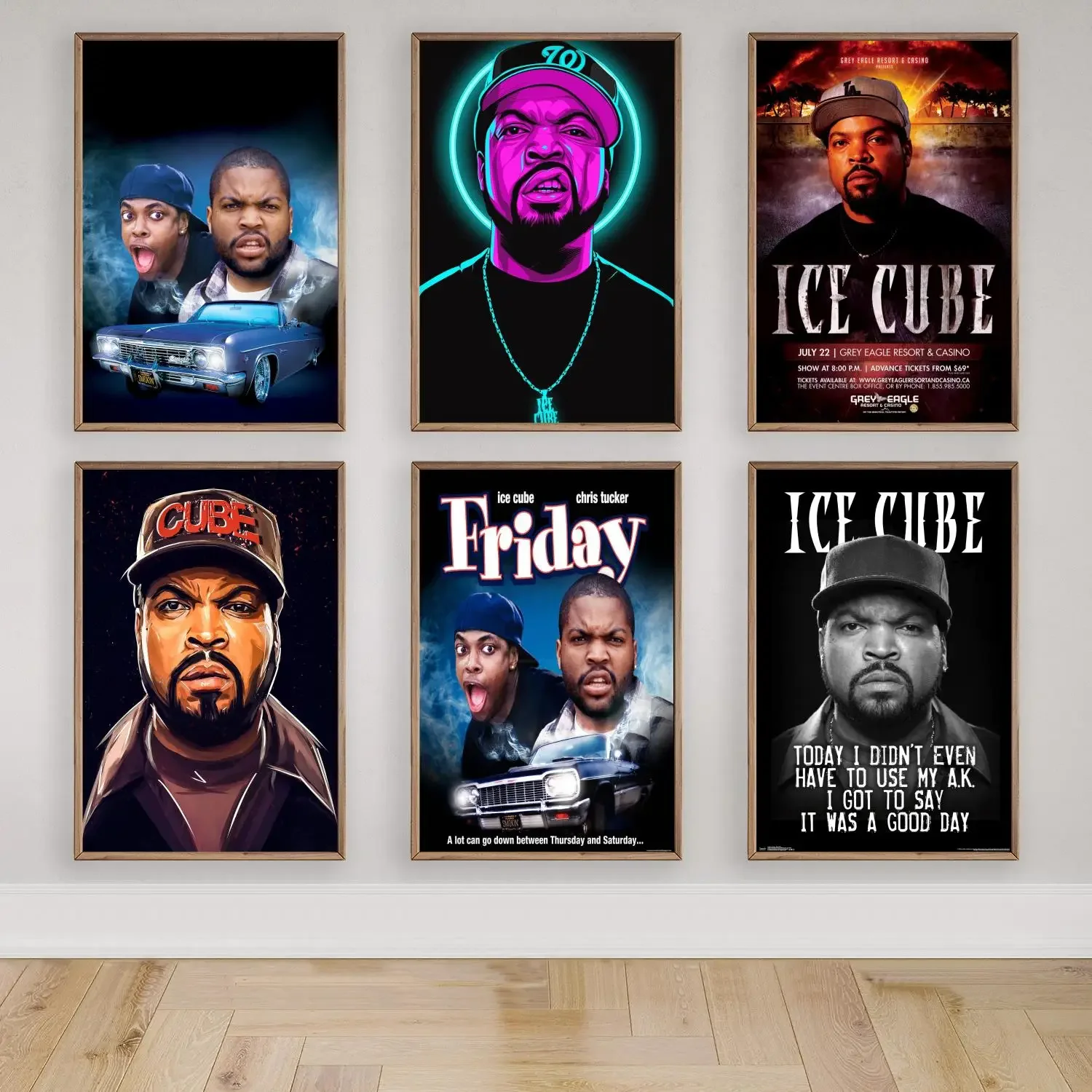 ice cube rapper Canvas Art Poster and Wall Art Picture Print, Modern Family Bedroom Decor Posters